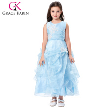 Grace Karin Sleeveless Ruffled Flower Girl Princess Bridesmaid Wedding Pageant Party Dress CL010407-1